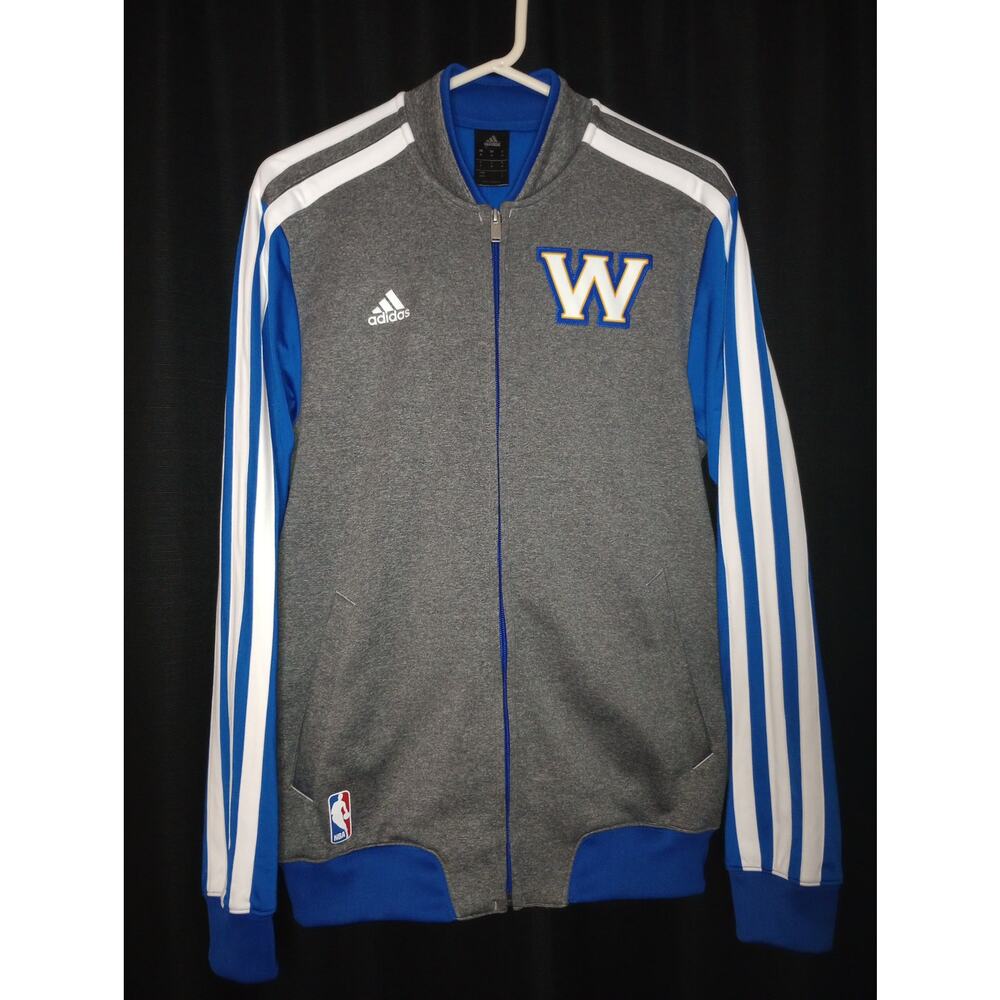 VTG Adidas Golden State Warriors On-Court Warmup Jacket 2013 Curry Era - Medium